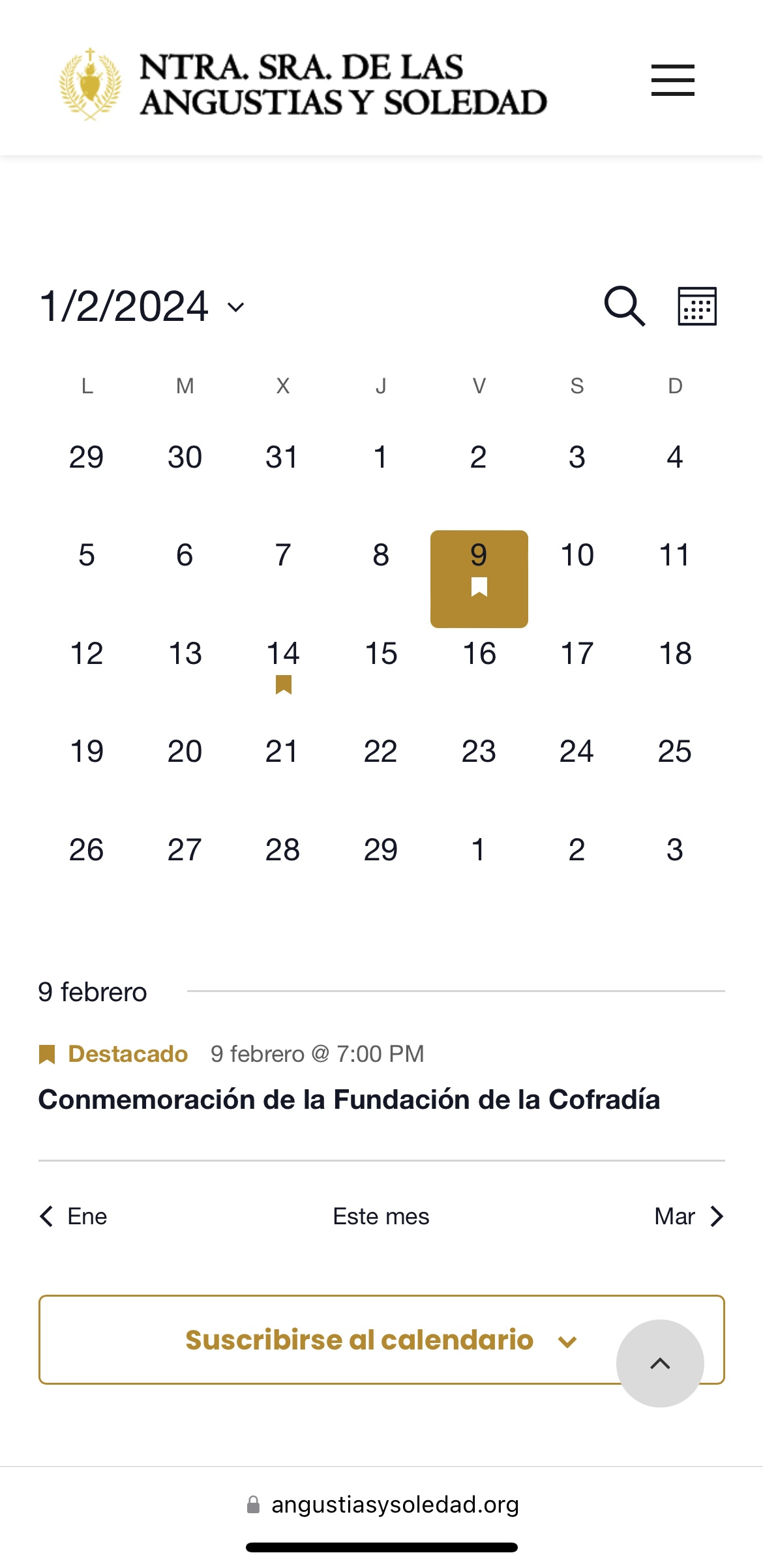 Calendario Cofrade Digital