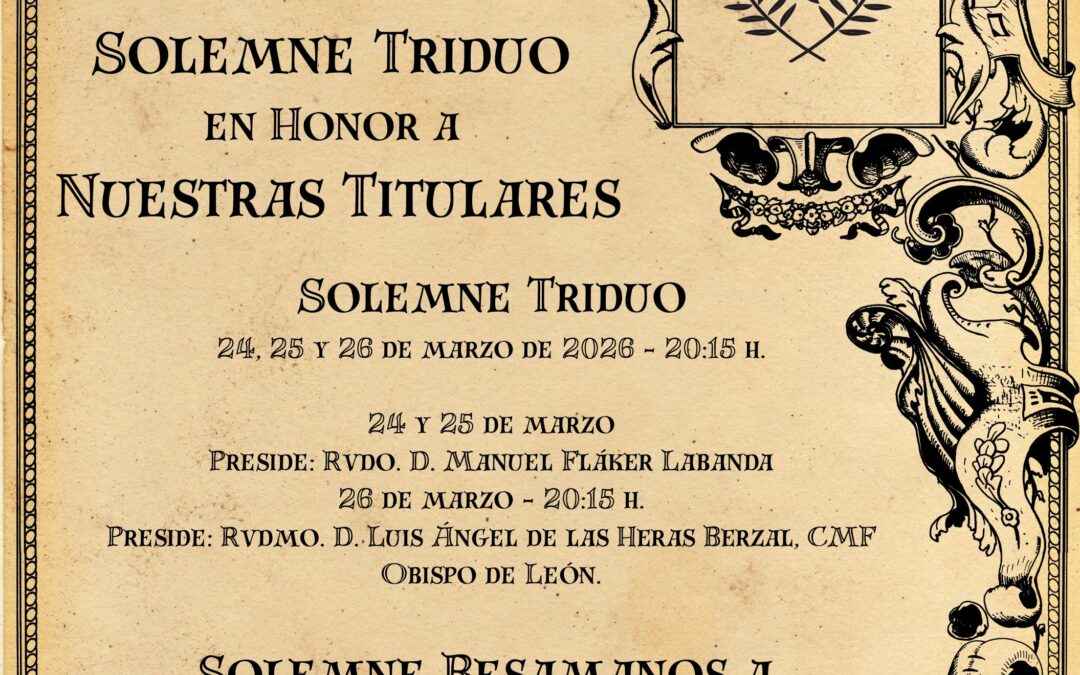 Solemne Triduo a Nuestras Titulares y Solemne Besamanos a Ntra. Sra. de la Soledad – 2026.