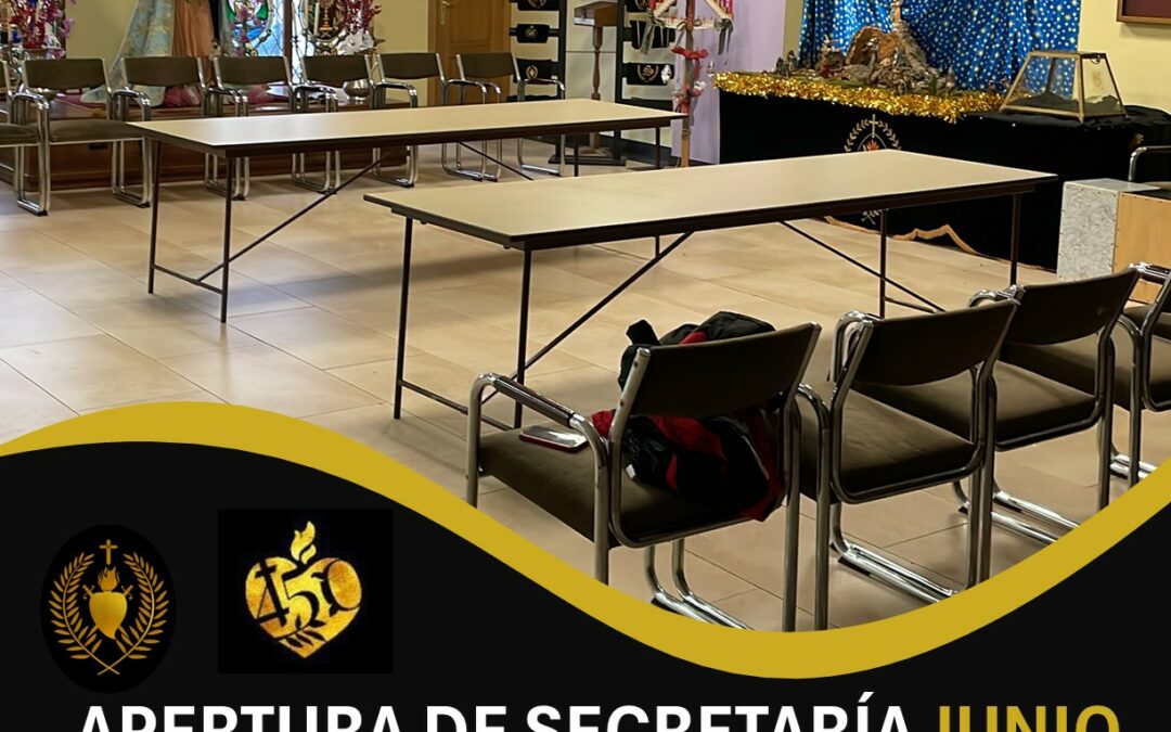 Horario de Secretaría para el mes de junio
