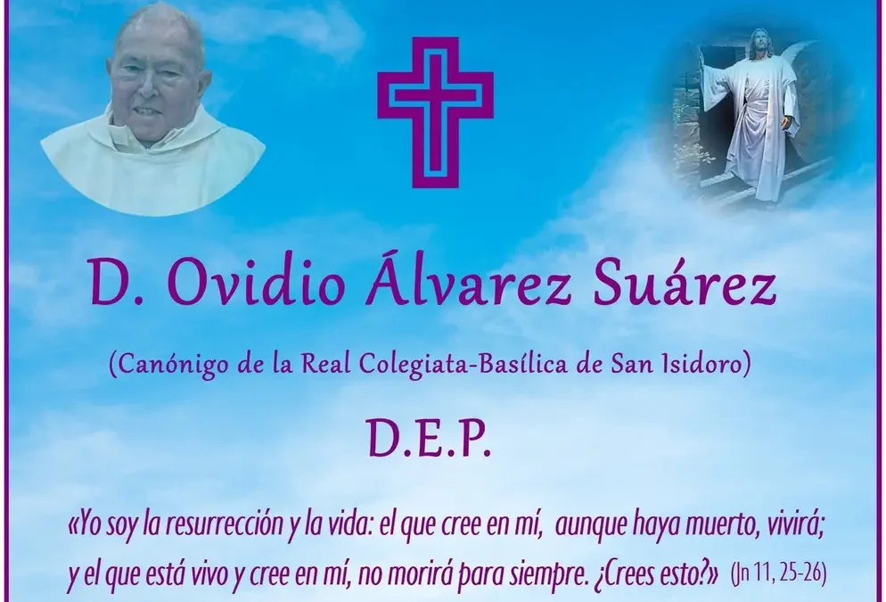 Fallecimiento de D. Ovidio Álvarez Suárez